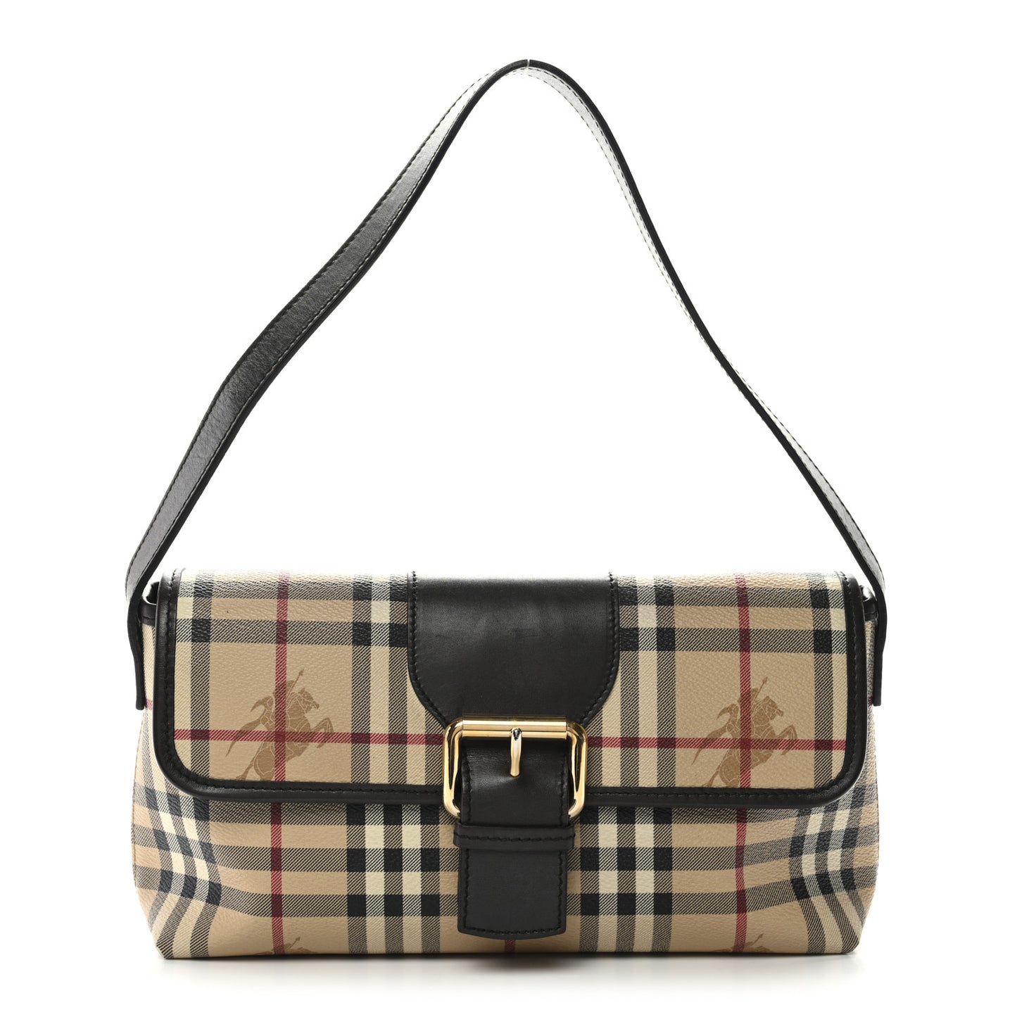 Haymarket Check Buckle Shoulder Bag Chocolate
