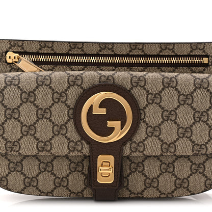 Gucci GG Supreme Monogram Textured Dollar Calfskin Blondie Belt Bag Beige Ebony New Acero 8 of 10