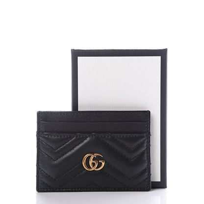 Gucci Calfskin Matelasse GG Marmont Card Holder Black 9 of 9