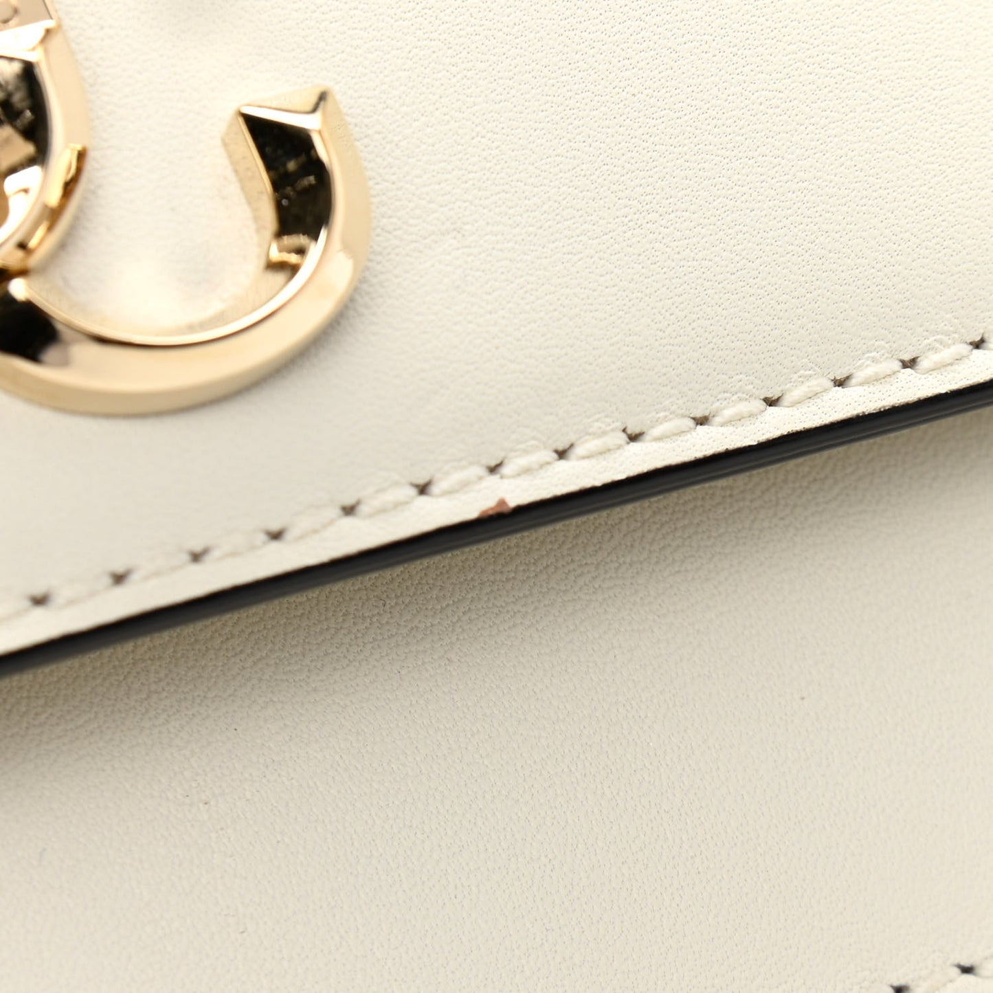 Shiny Calfskin Medium Varenne Shoulder Bag Latte