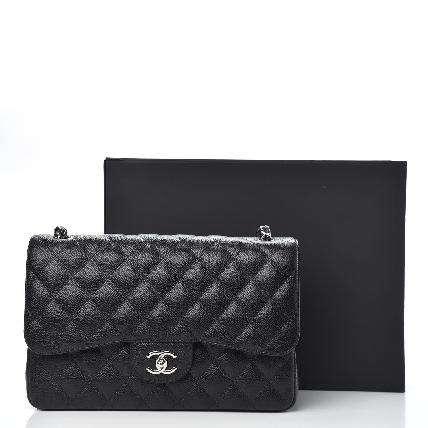Chanel Caviar Quilted Jumbo Double Flap Black 12 of 12