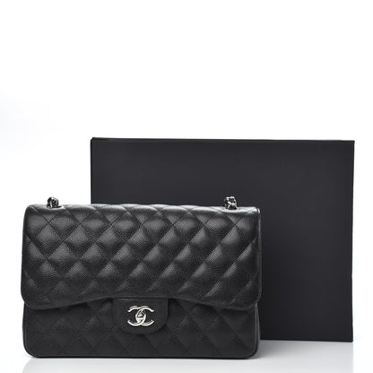 Chanel Caviar Quilted Jumbo Double Flap Black 12 of 12