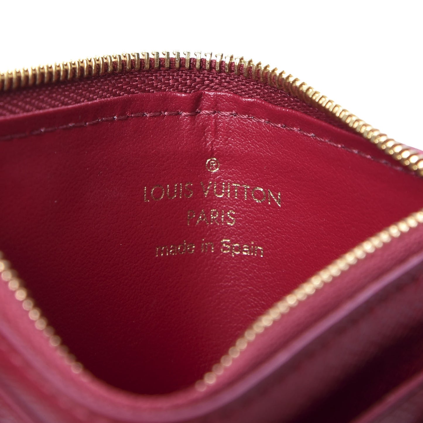 Monogram Zipped Card Holder Fuchsia