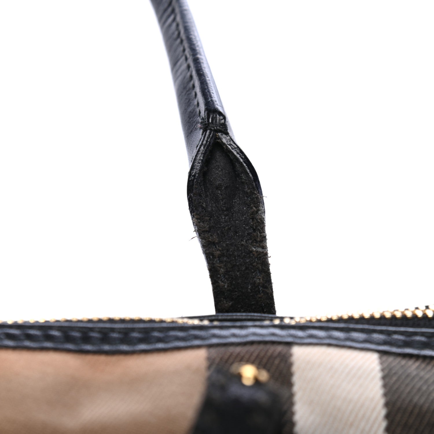 Burberry Calfskin House Check Small Salisbury Tote Black 10 of 10