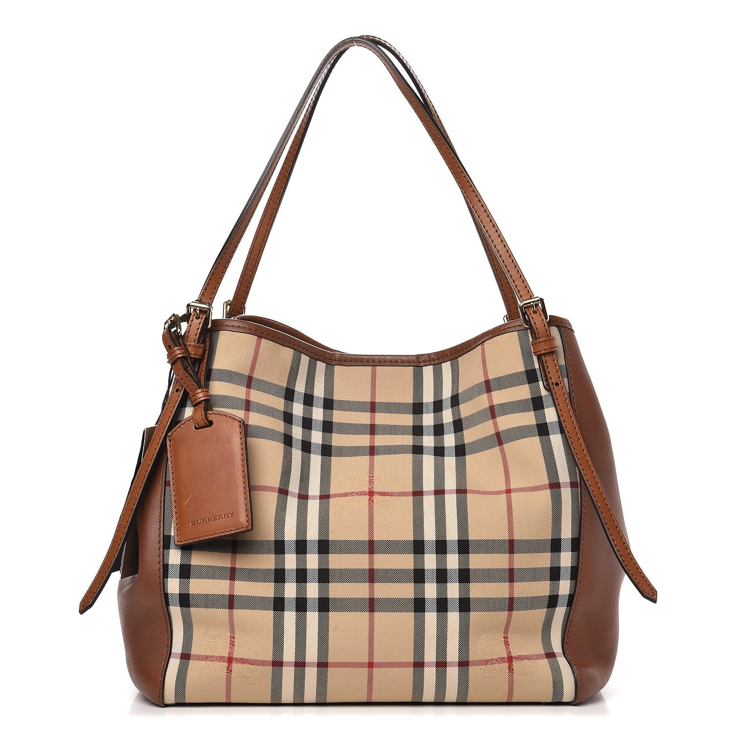Burberry Horseferry Check Small Canterbury Tote Honey 1 of 11