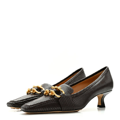 Bottega Veneta Embossed Madame Pumps 40 Brown 3 of 10