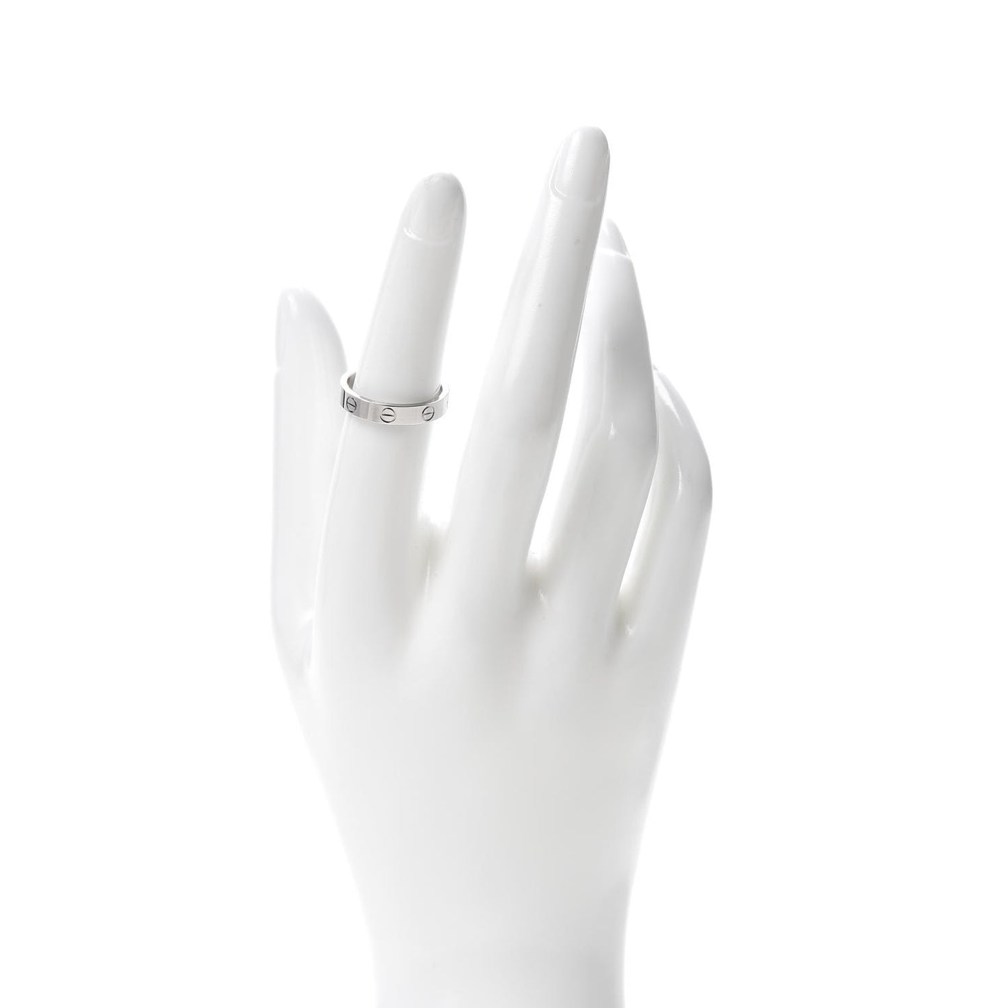 18K White Gold 3.5mm LOVE Wedding Band Ring 52 6