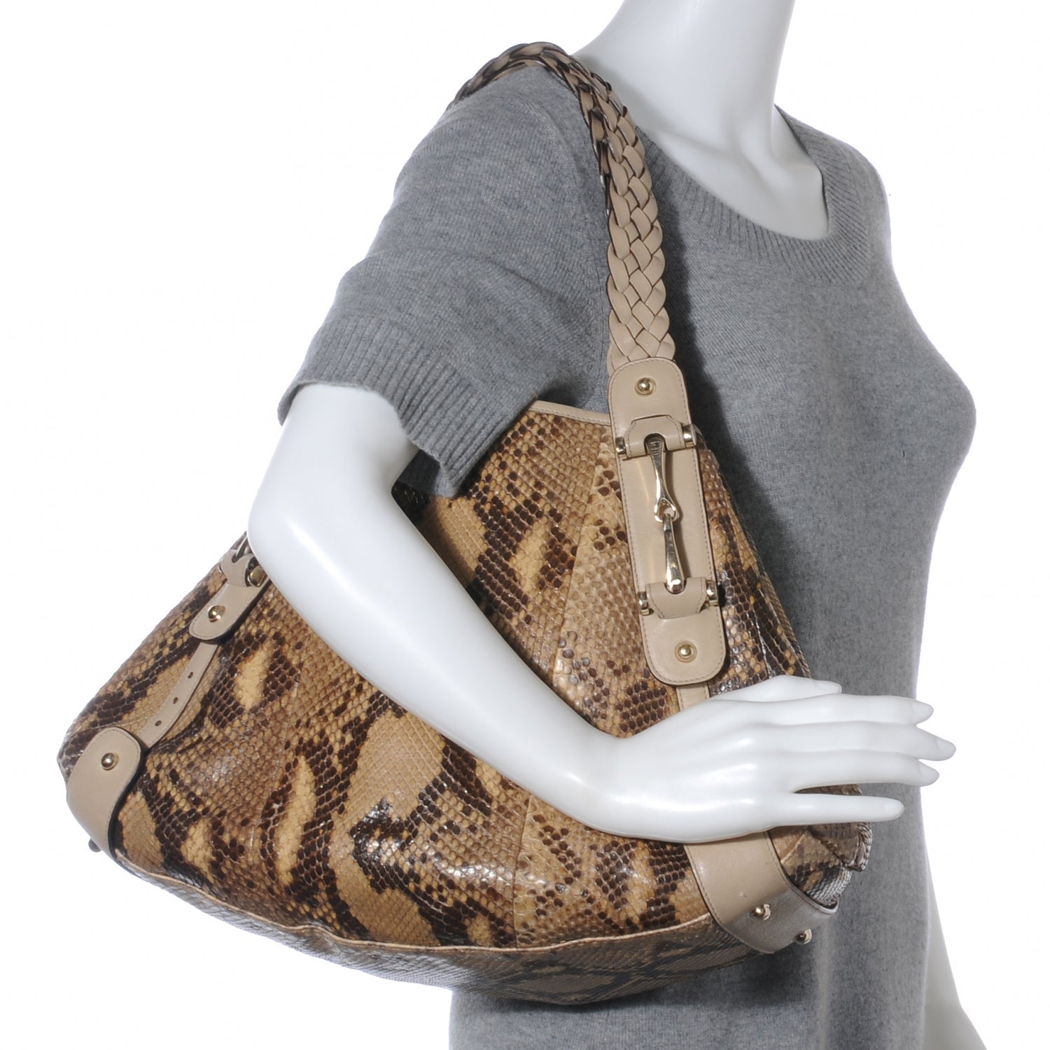 Gucci Python Medium Pelham Tote 2 of 7