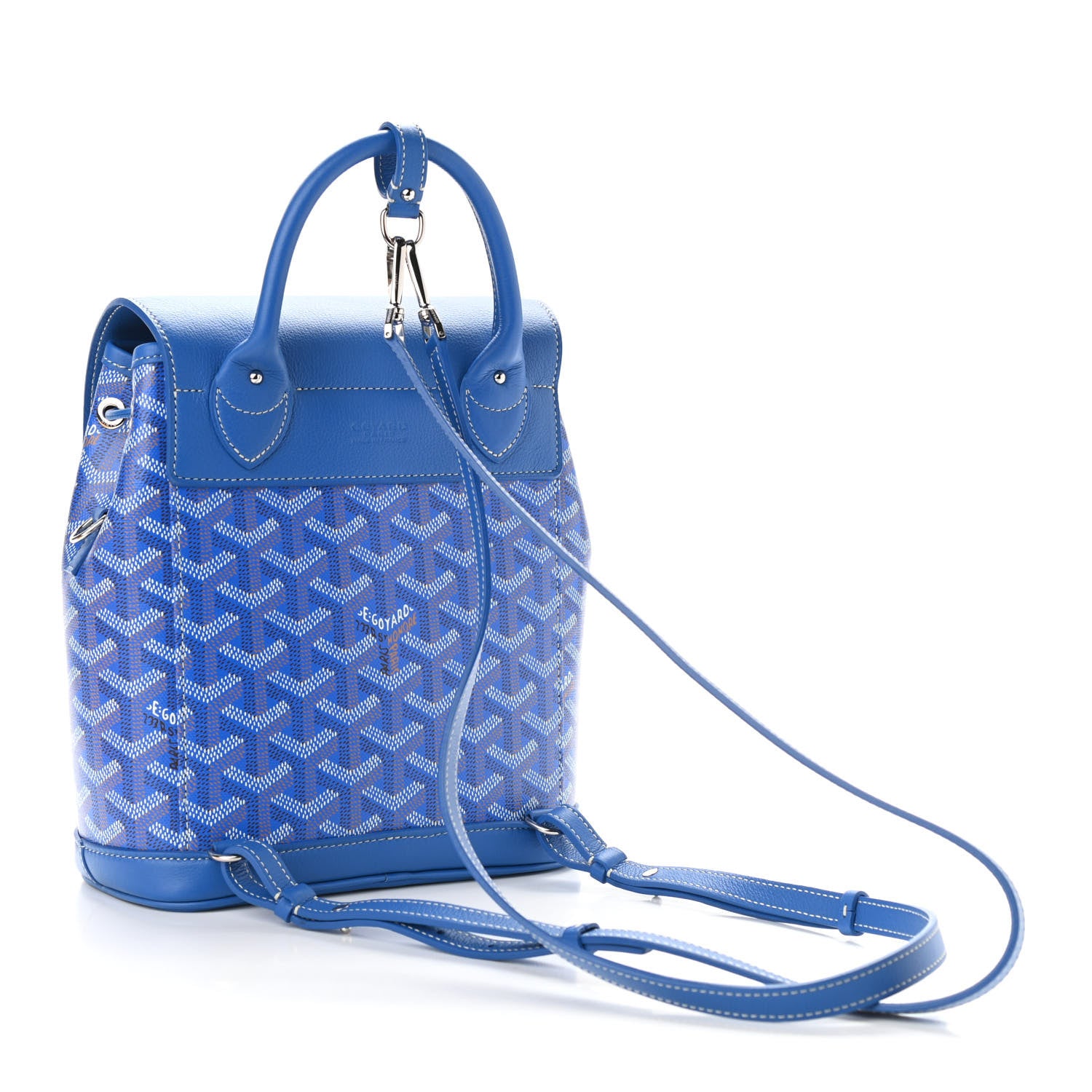 Goyard Goyardine Calfskin Mini Alpin Backpack Sky Blue 3 of 10
