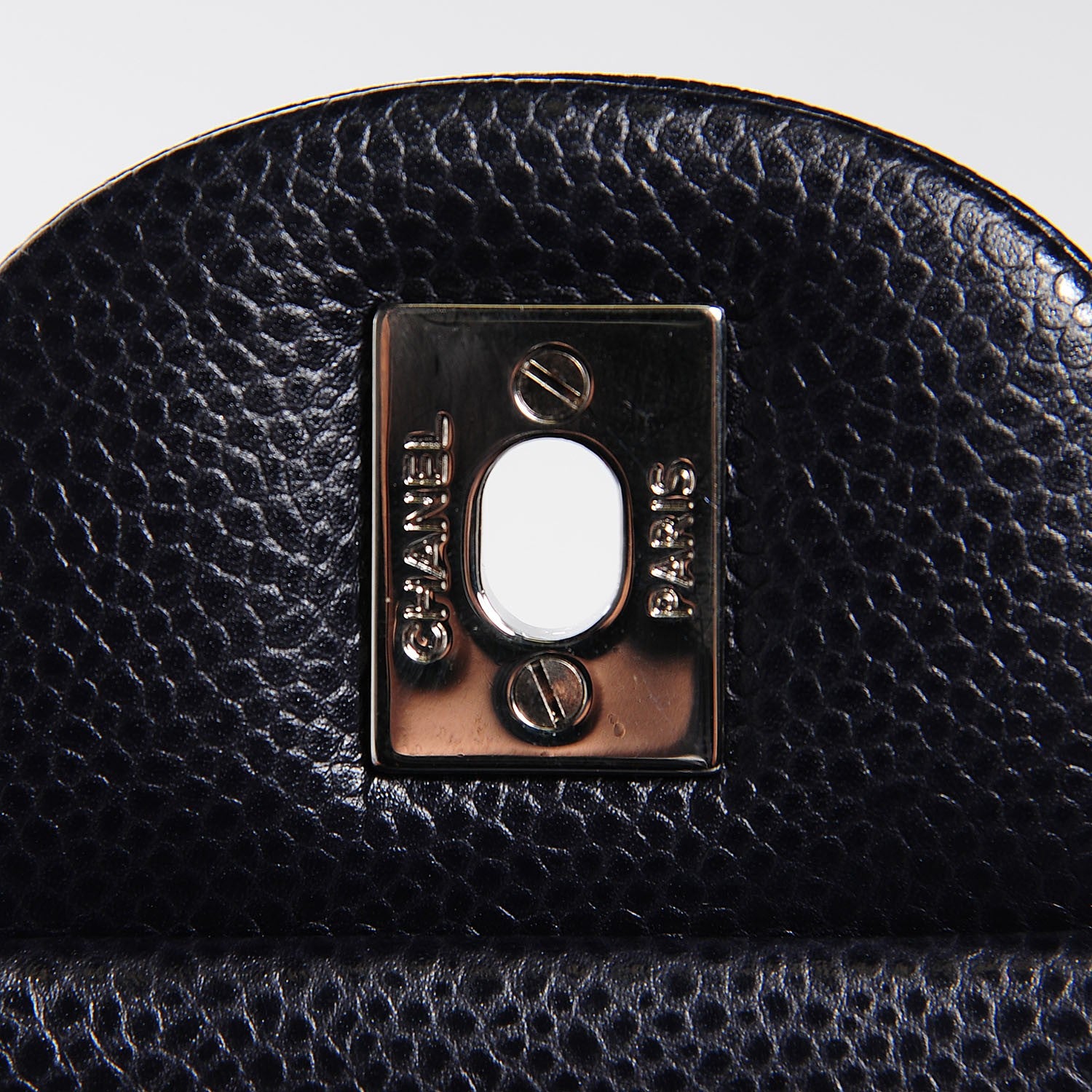 Chanel Caviar Quilted Maxi Double Flap Navy Blue 7 of 8