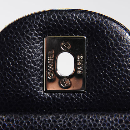 Chanel Caviar Quilted Maxi Double Flap Navy Blue 7 of 8