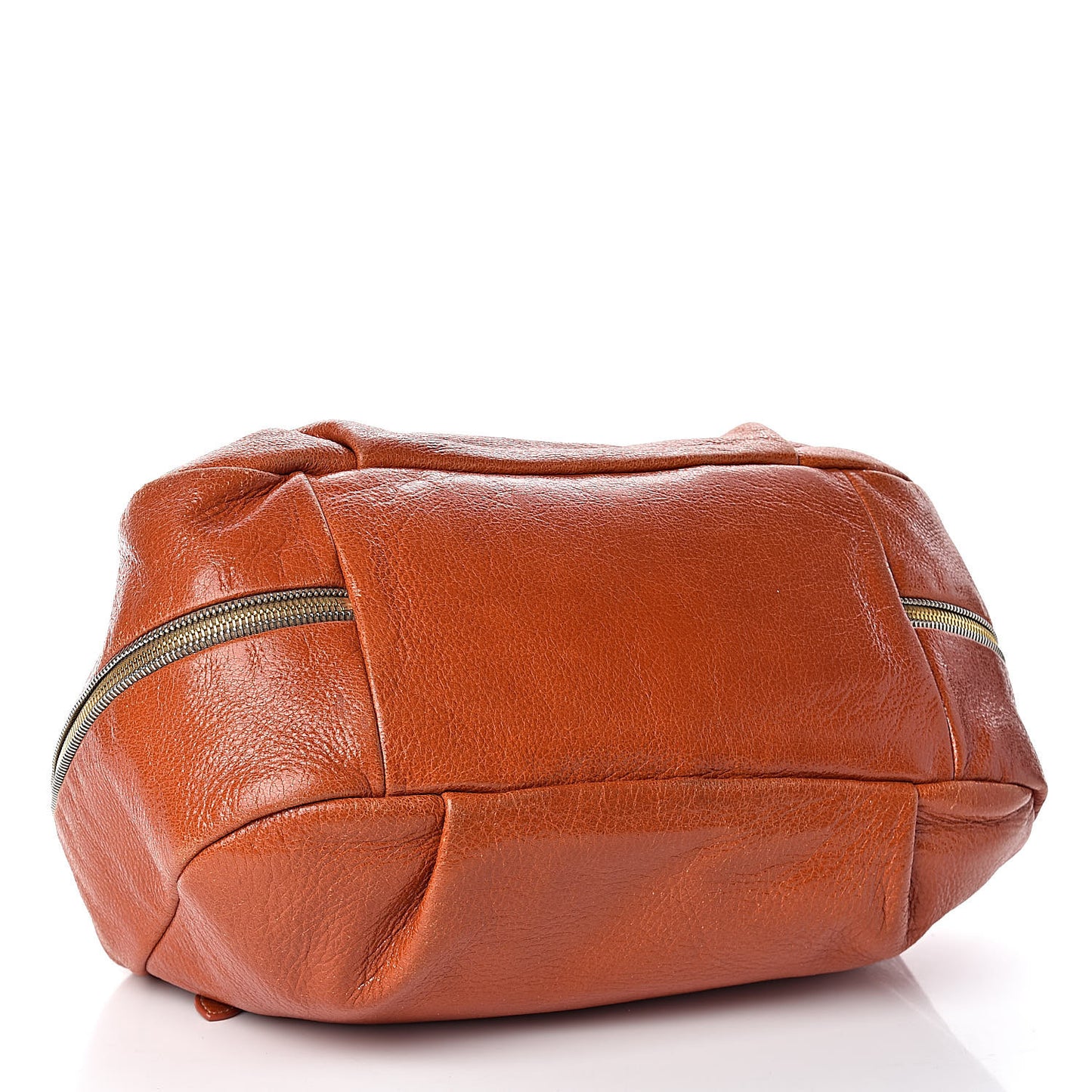 Vitello Daino Zip Hobo Orange