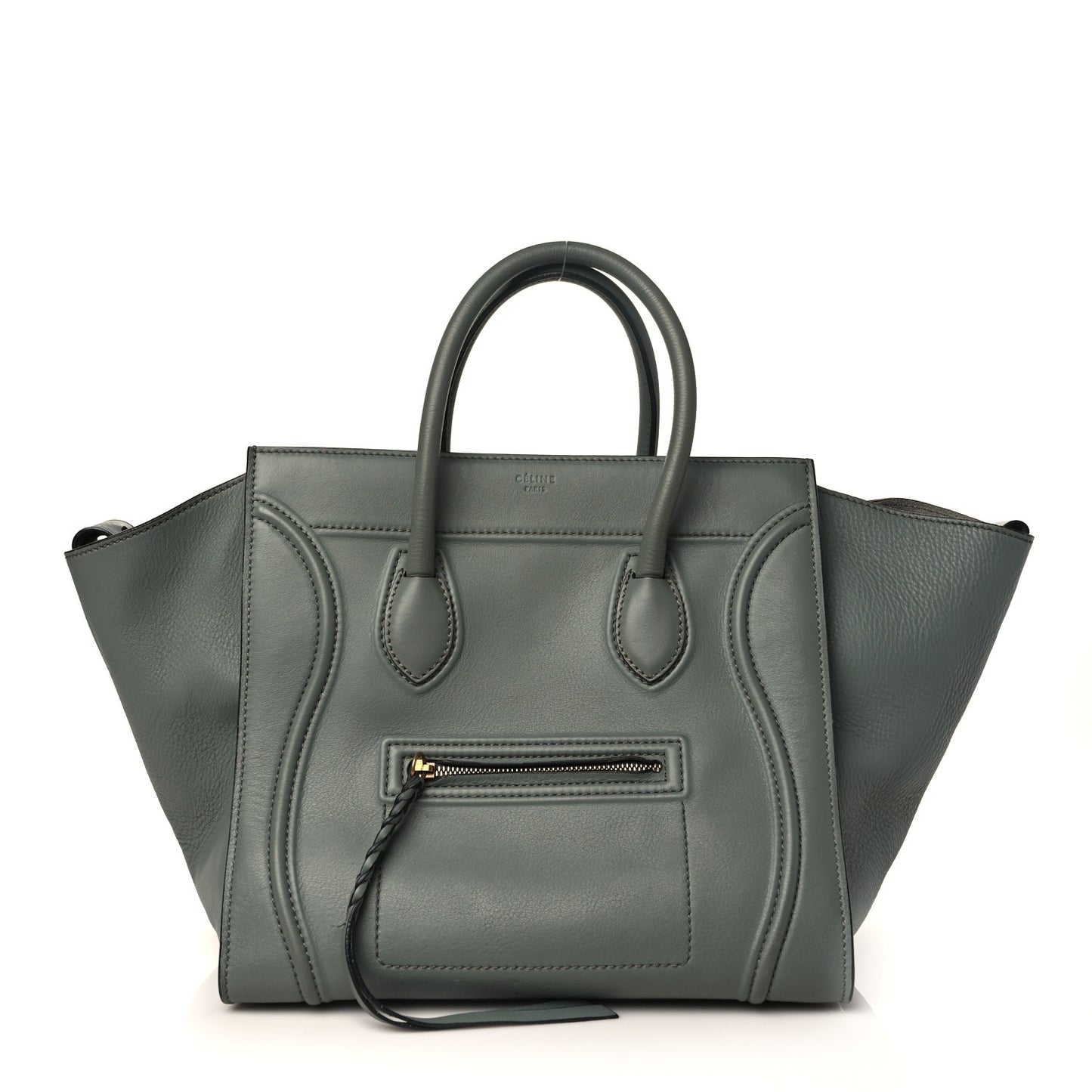 Supple Calfskin Medium Phantom Luggage Glacier