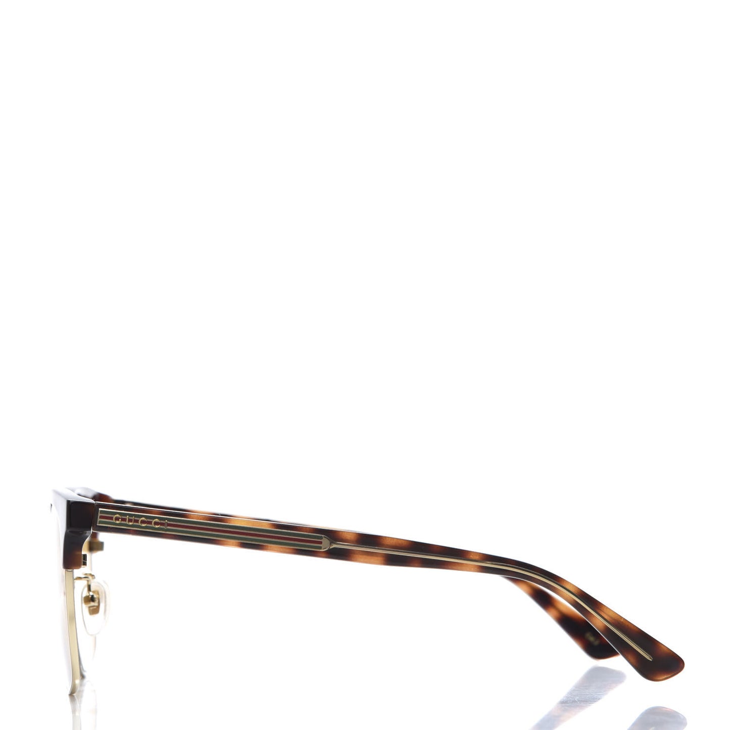 Acetate Square Frame Web Sunglasses GG0382S Tortoise