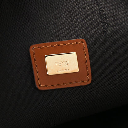 Fendi Vitello King Logo Embossed Large Flat Pouch Cuoio 7 of 11
