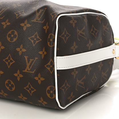 Louis Vuitton Monogram LV Match Speedy Bandouliere 25 White 6 of 9