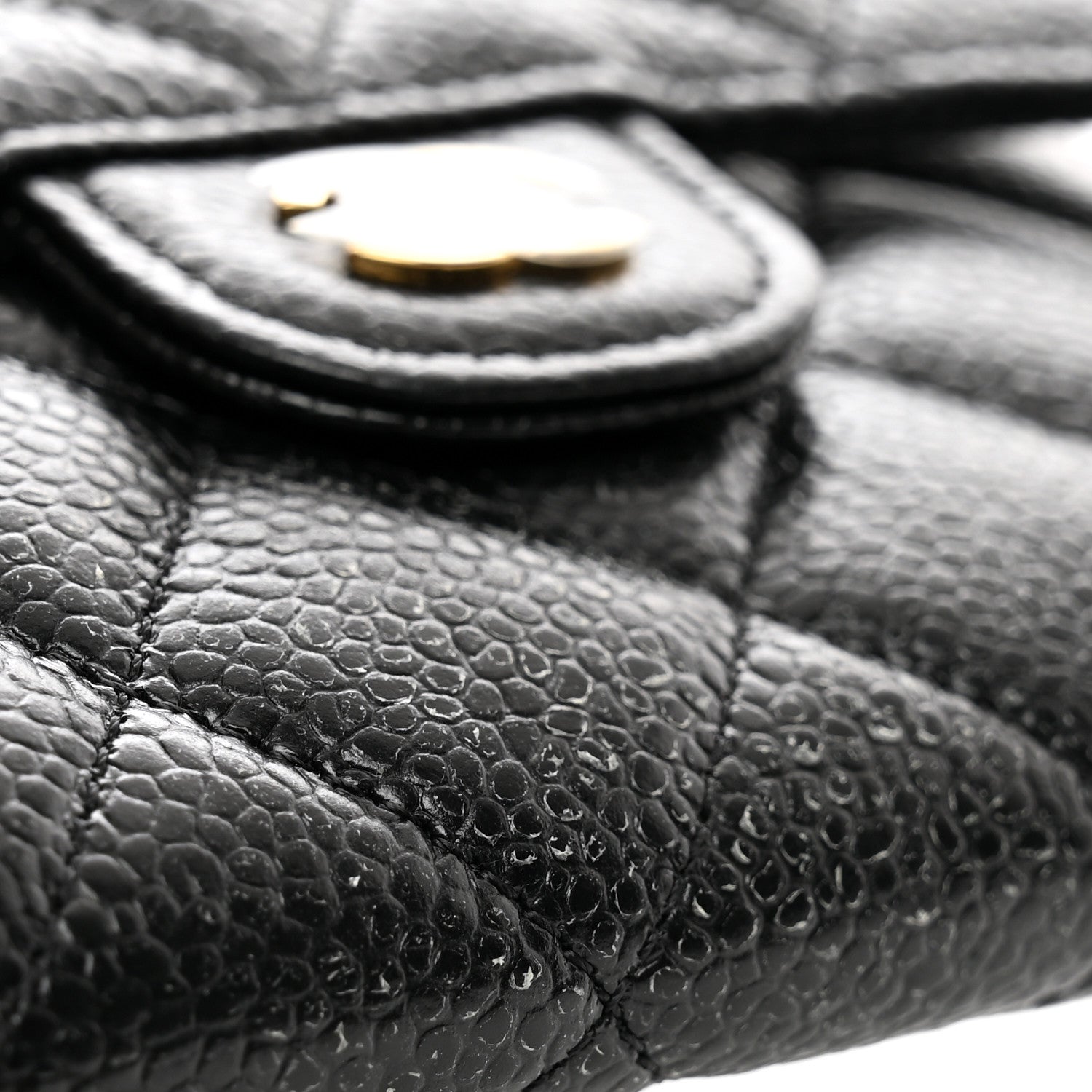 Chanel Caviar Quilted Compact Flap Wallet Black 9 of 10