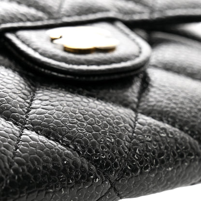 Chanel Caviar Quilted Compact Flap Wallet Black 9 of 10