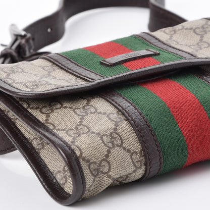 Gucci GG Monogram Plus Web Belt Bag Dark Brown 9 of 10