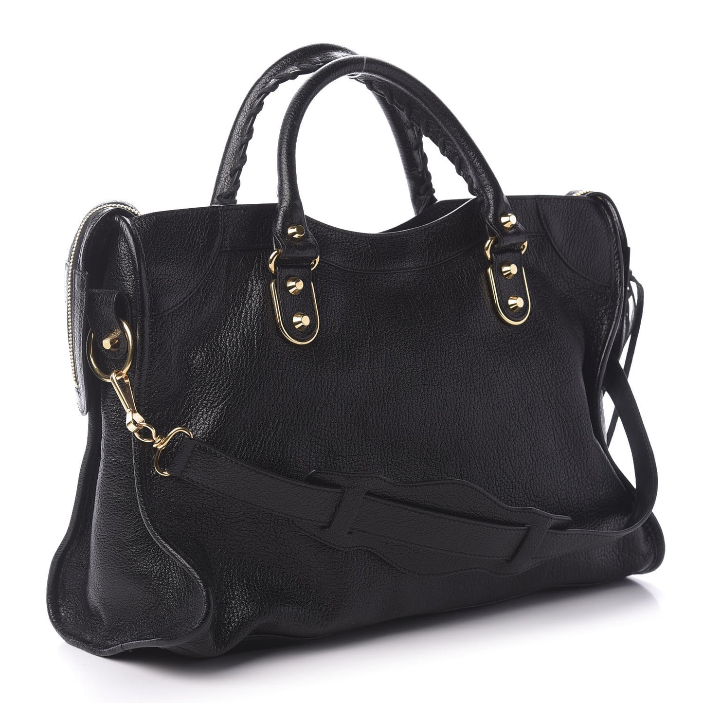 Chevre Gold Metallic Edge Hardware City Black
