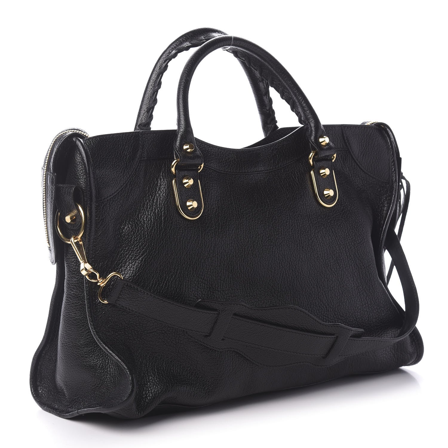 Balenciaga Chevre Gold Metallic Edge Hardware City Black 3 of 10