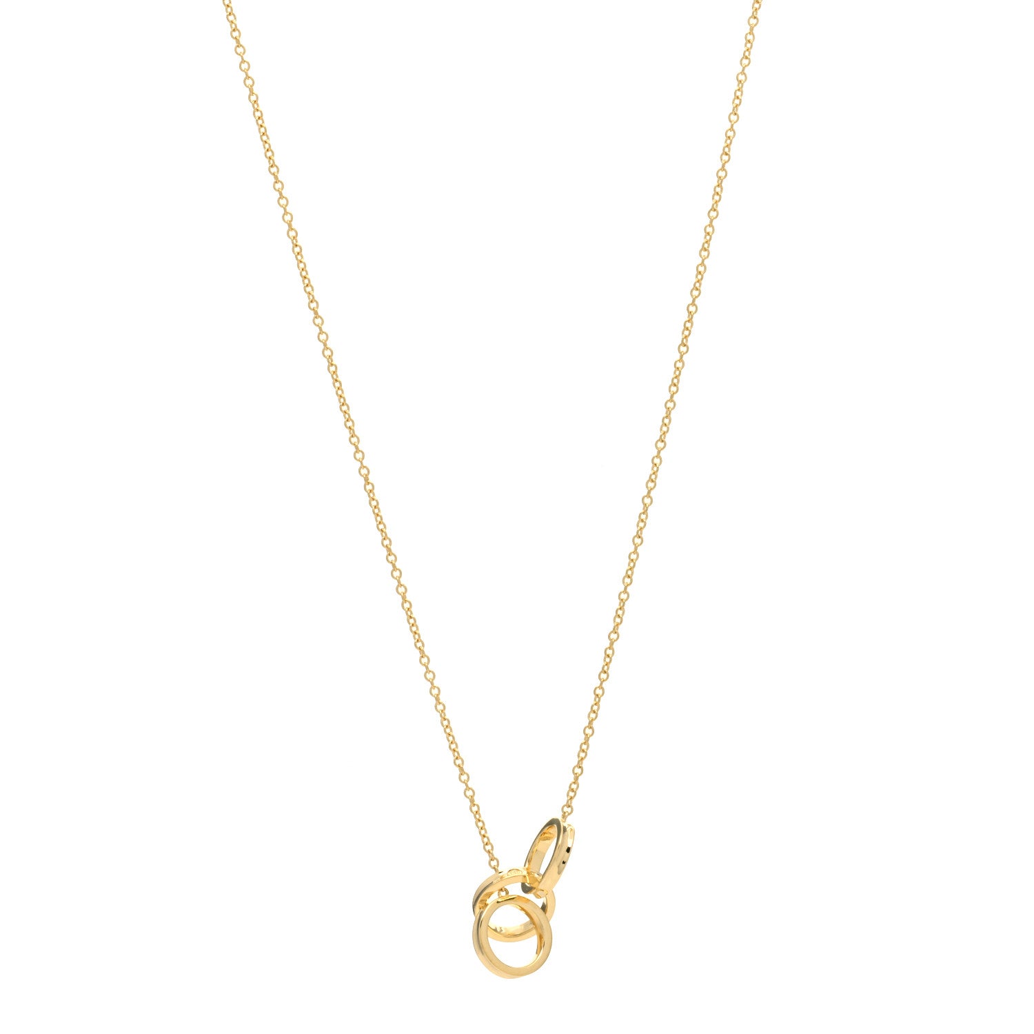 Tiffany 18K Yellow Gold 1837 Interlocking Circles Lariat Necklace 1 of 3