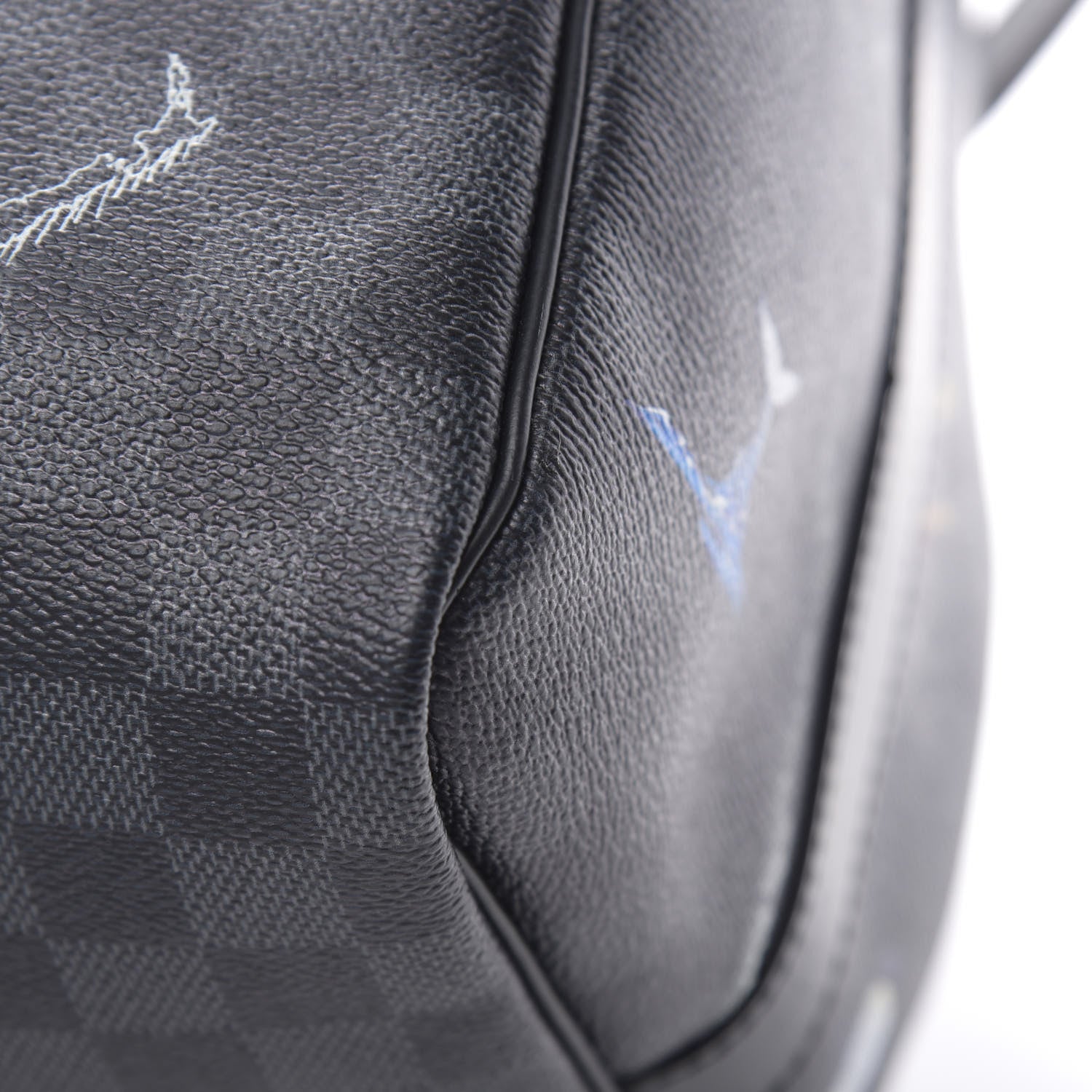 Louis Vuitton Damier Graphite World Map Keepall Bandouliere 50 11 of 12