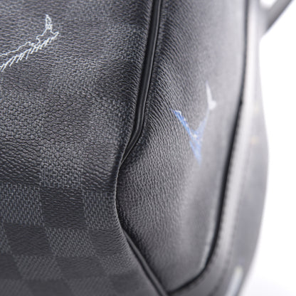 Louis Vuitton Damier Graphite World Map Keepall Bandouliere 50 11 of 12