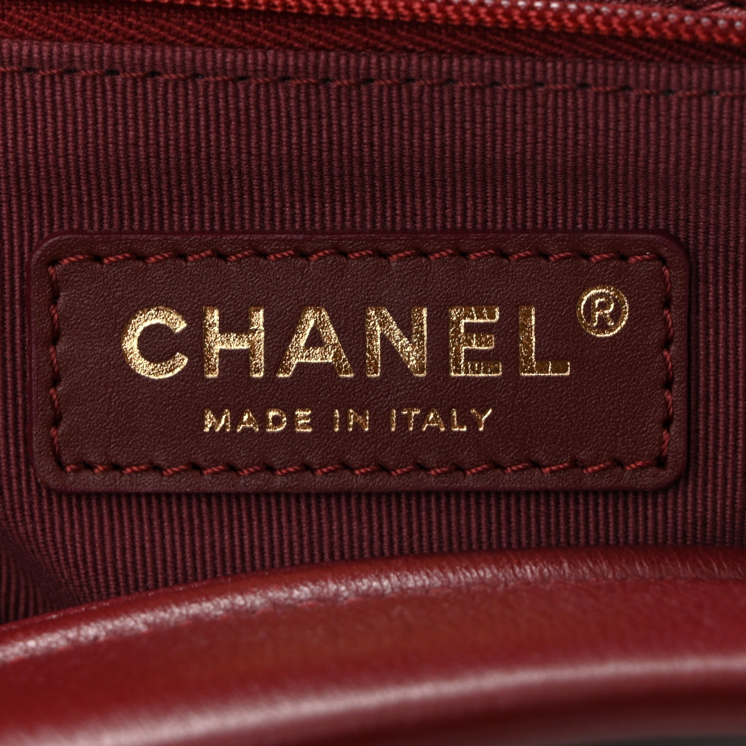 Chanel Calfskin Quilted Small Coco Base Shopping Bag Burgundy 6 of 10