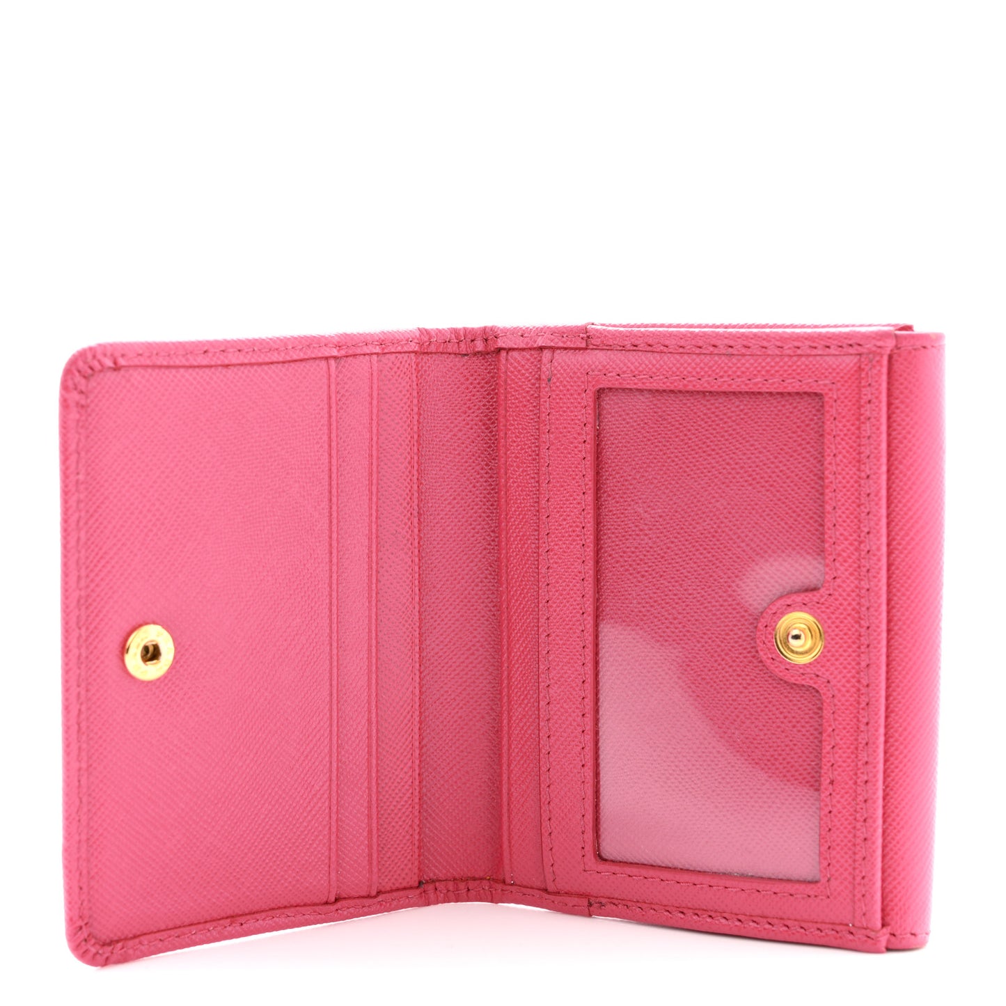 Saffiano Compact Wallet Pink