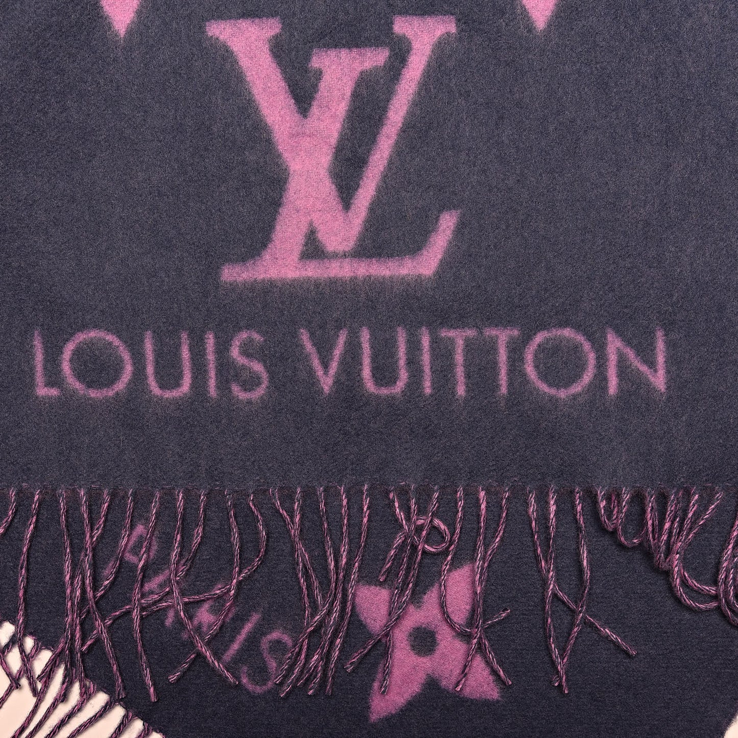 Cashmere Monogram Reykjavik Scarf Purple Pink