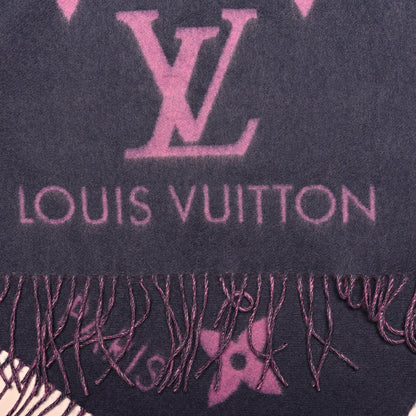 Louis Vuitton Cashmere Monogram Reykjavik Scarf Purple Pink 6 of 6