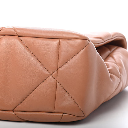Chanel Lambskin Quilted Large Chanel 19 Flap Brown 9 of 9