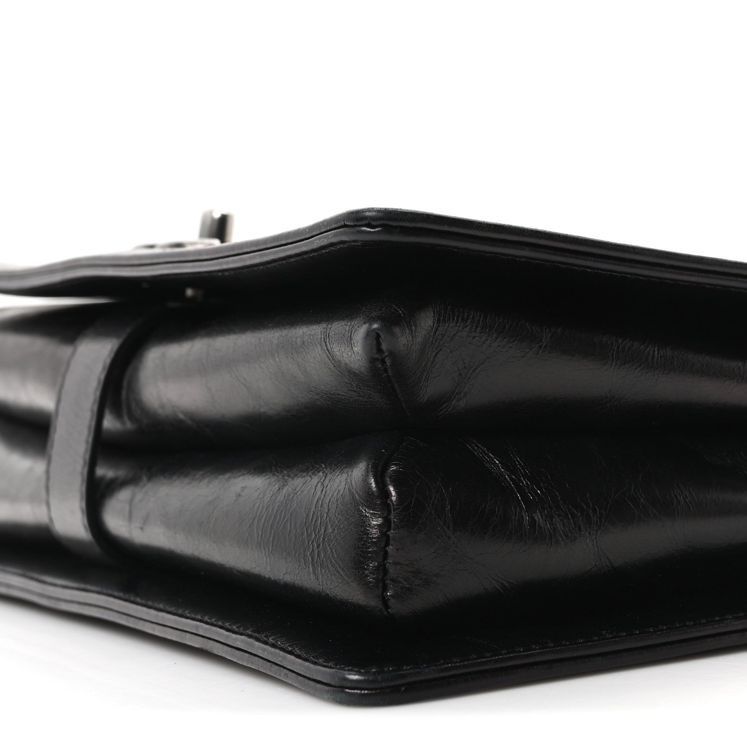 Chanel Glazed Calfskin Quilted Medium Korean Garden Flap Black 10 of 10