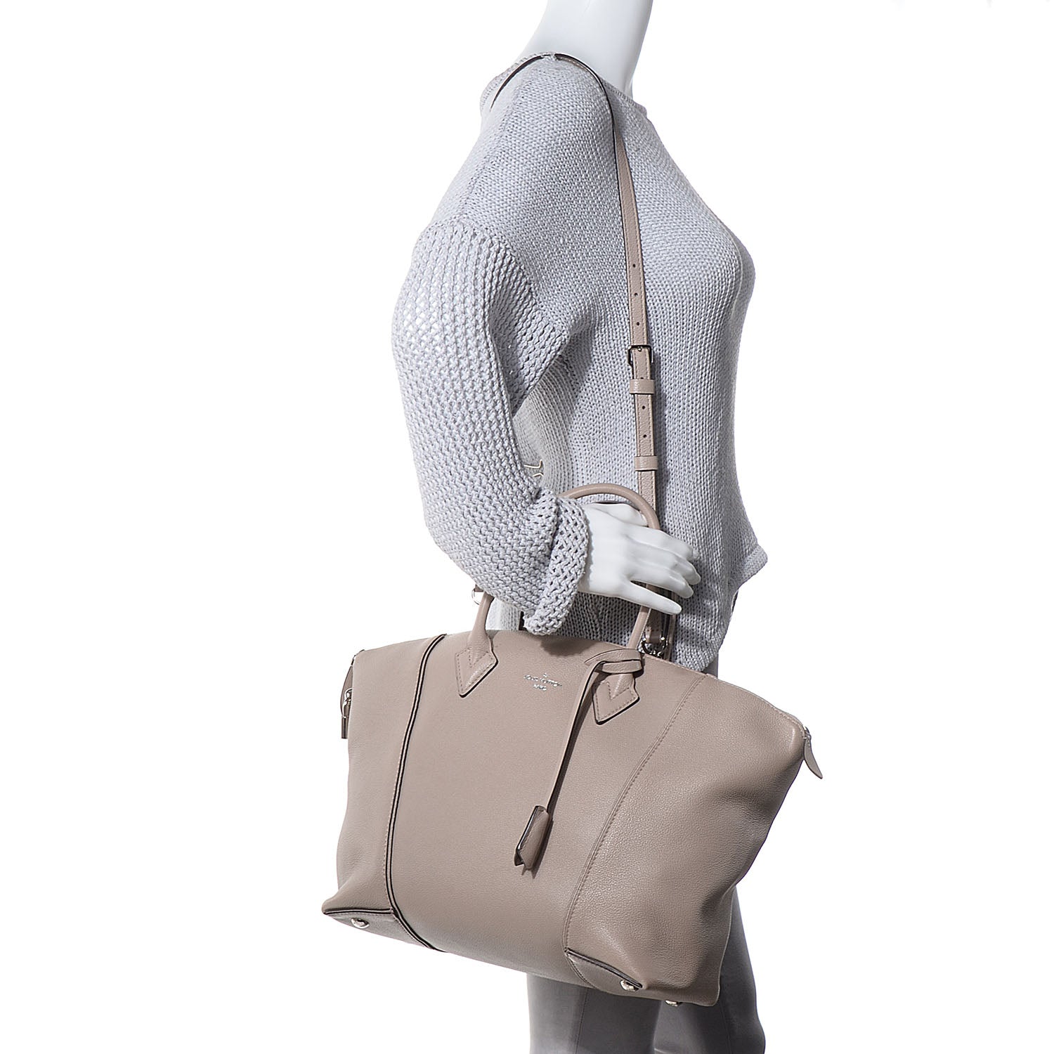 Louis Vuitton Veau Cachemire Soft Lockit MM Galet 2 of 9