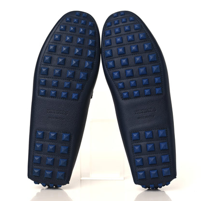 Hermes Epsom Mens Irving Driving Moccasin Loafers 42 Marine 5 of 8
