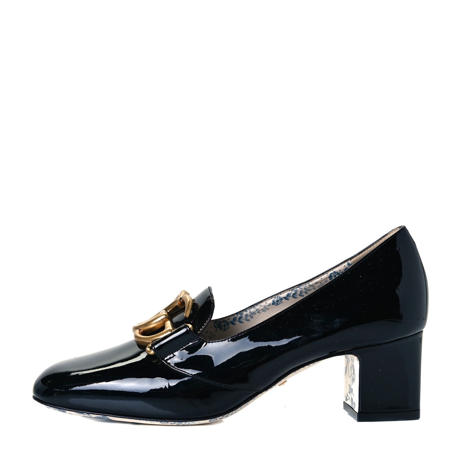 Gucci Vernice GG Victoire 55mm Loafer Pumps 37 Black 1 of 8