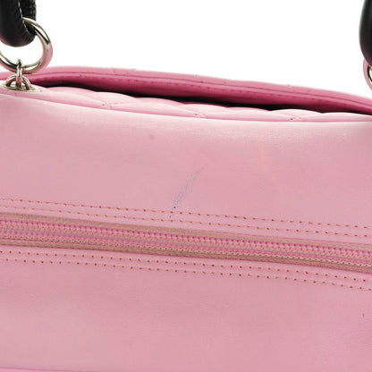 Chanel Calfskin Quilted Large Cambon Bowler Pink Black 6 of 9