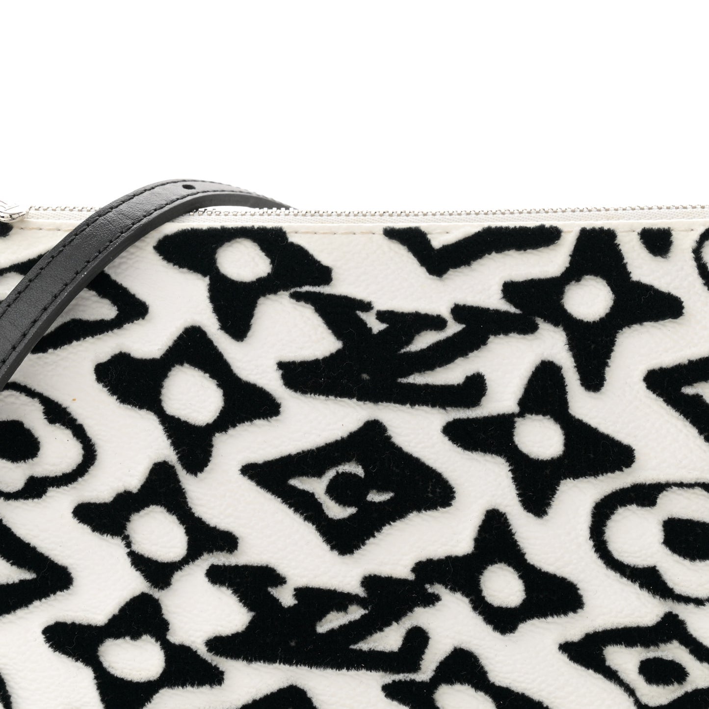X UF Tufted Monogram Pochette Accessories White Black