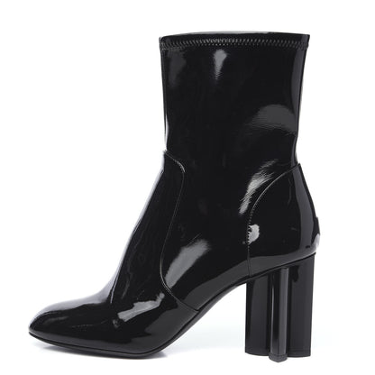 Louis Vuitton Patent Silhouette Ankle Boots 37 Black 1 of 9
