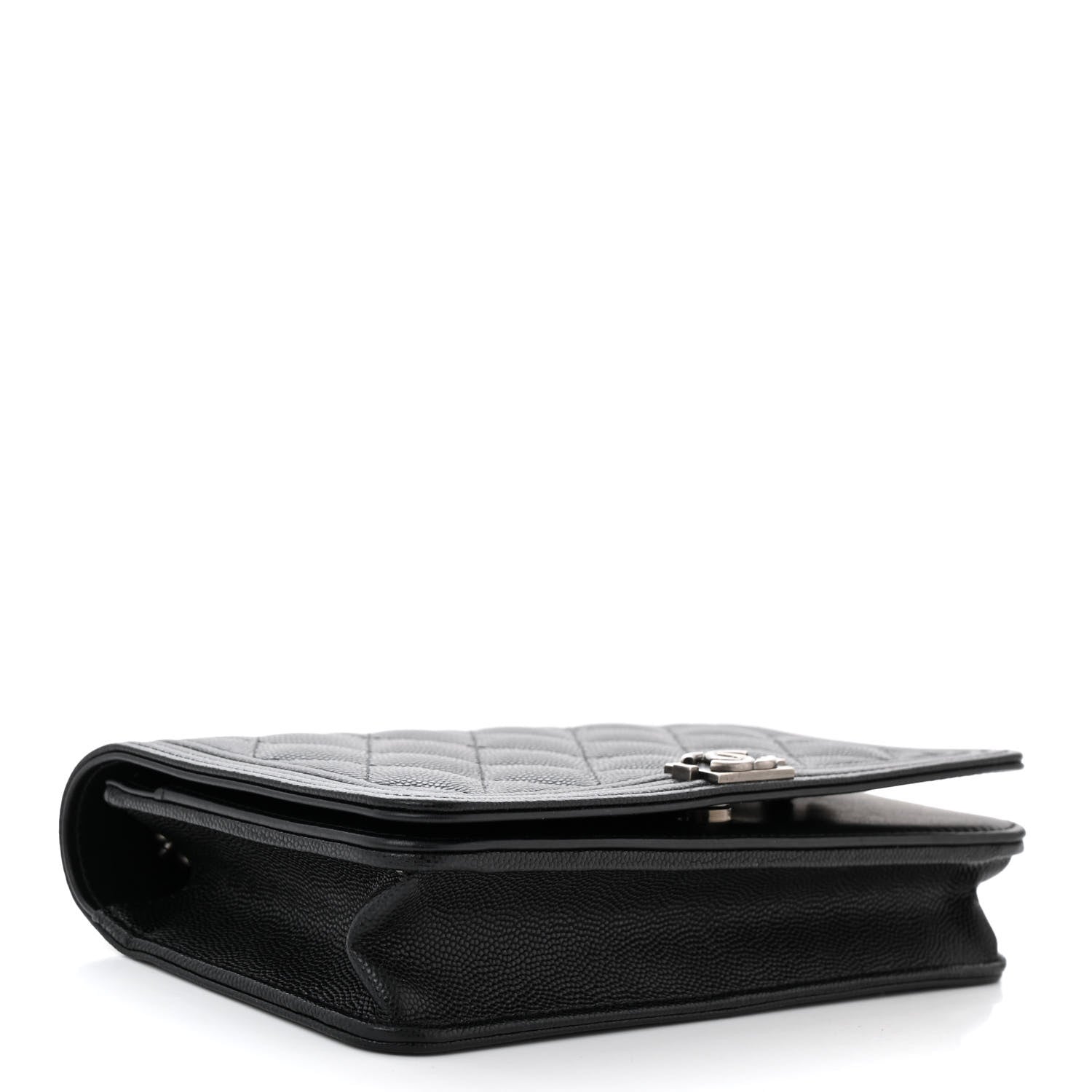 Chanel Caviar Quilted Boy Wallet On Chain WOC Black 4 of 11