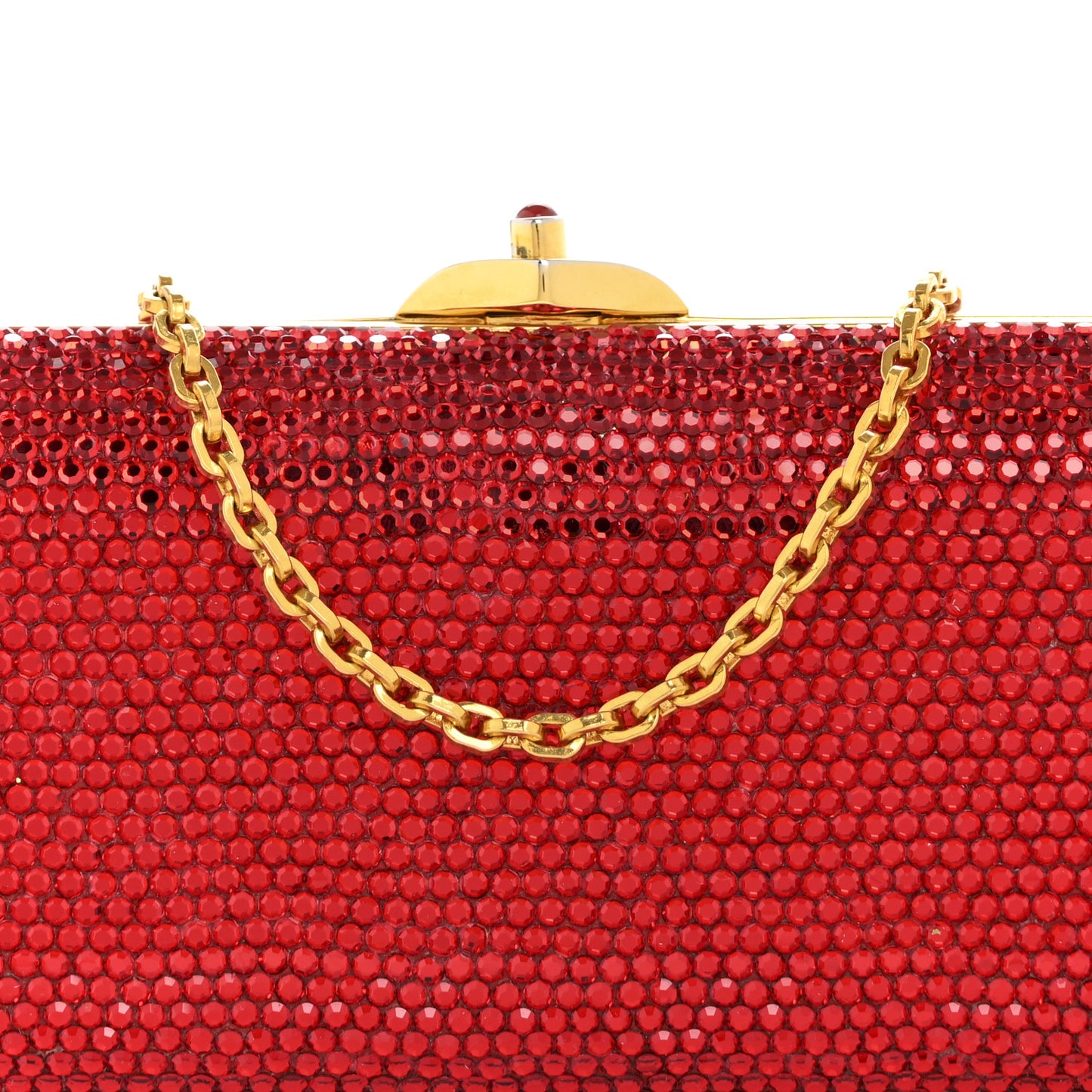 Crystal Minaudiere Clutch Red
