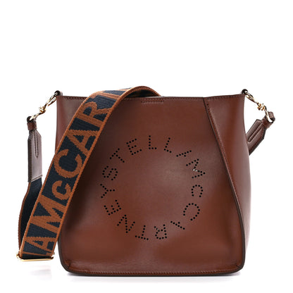 Stella McCartney Eco Alter Nappa Perforated Logo Mini Crossbody Cinnamon 1 of 10