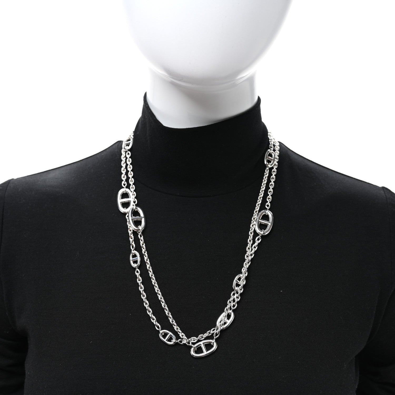 Hermes Sterling Silver Farandole Necklace 120 3 of 5