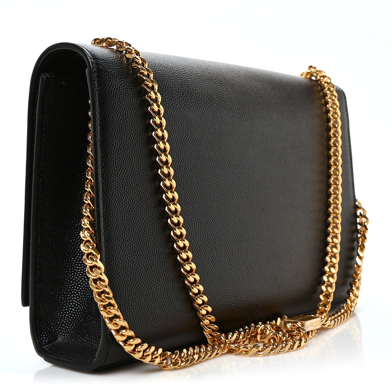 Saint Laurent Grain De Poudre Medium Classic Monogram Kate Satchel Black 3 of 10