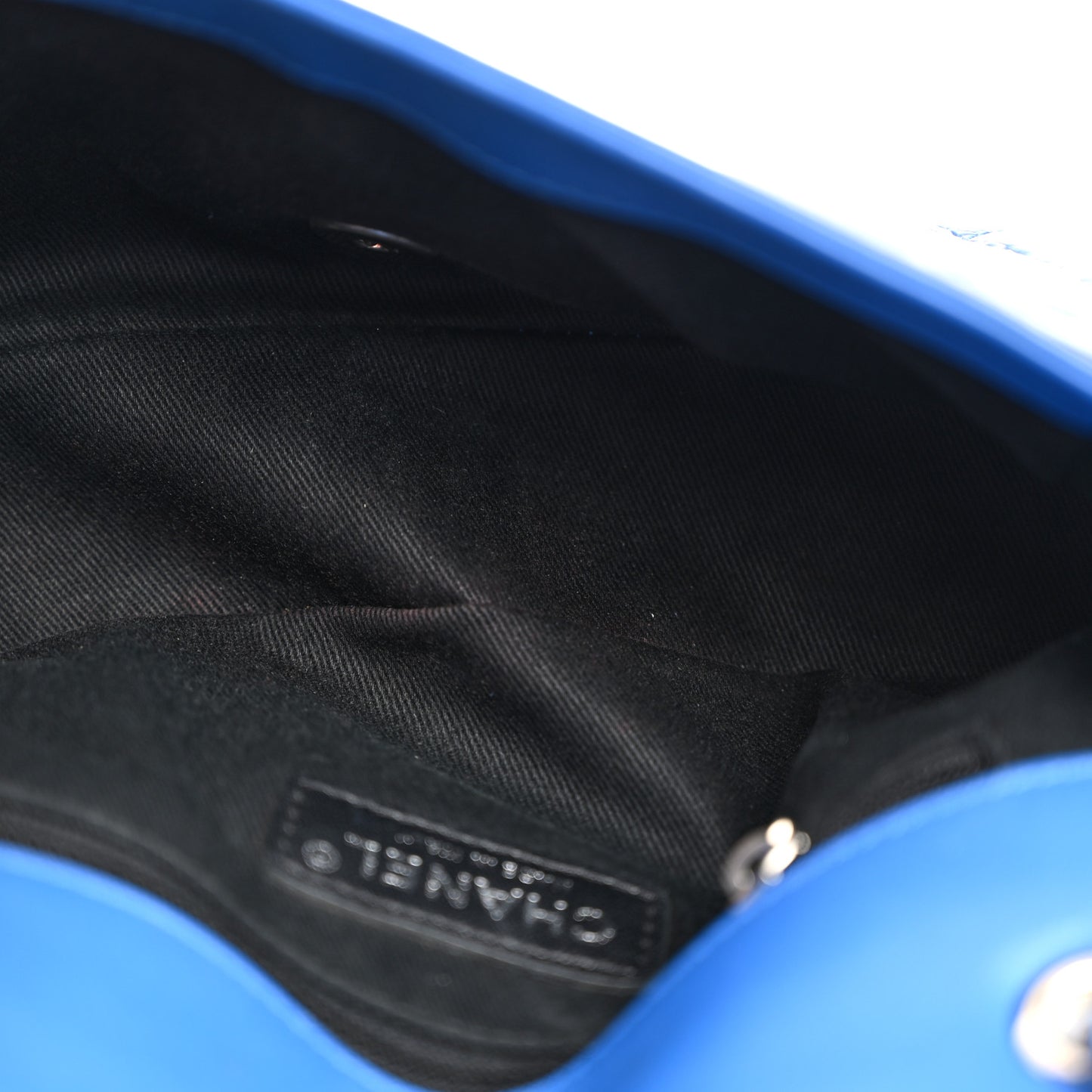 Patent Quilted Small Coco Shine Flap Blue