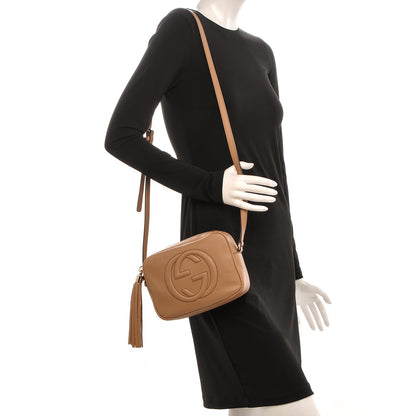 Gucci Pebbled Calfskin Small Soho Disco Bag Rose Beige 2 of 7