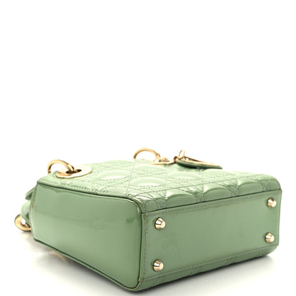 Christian Dior Patent Cannage Mini Lady Dior Mint Green 4 of 10
