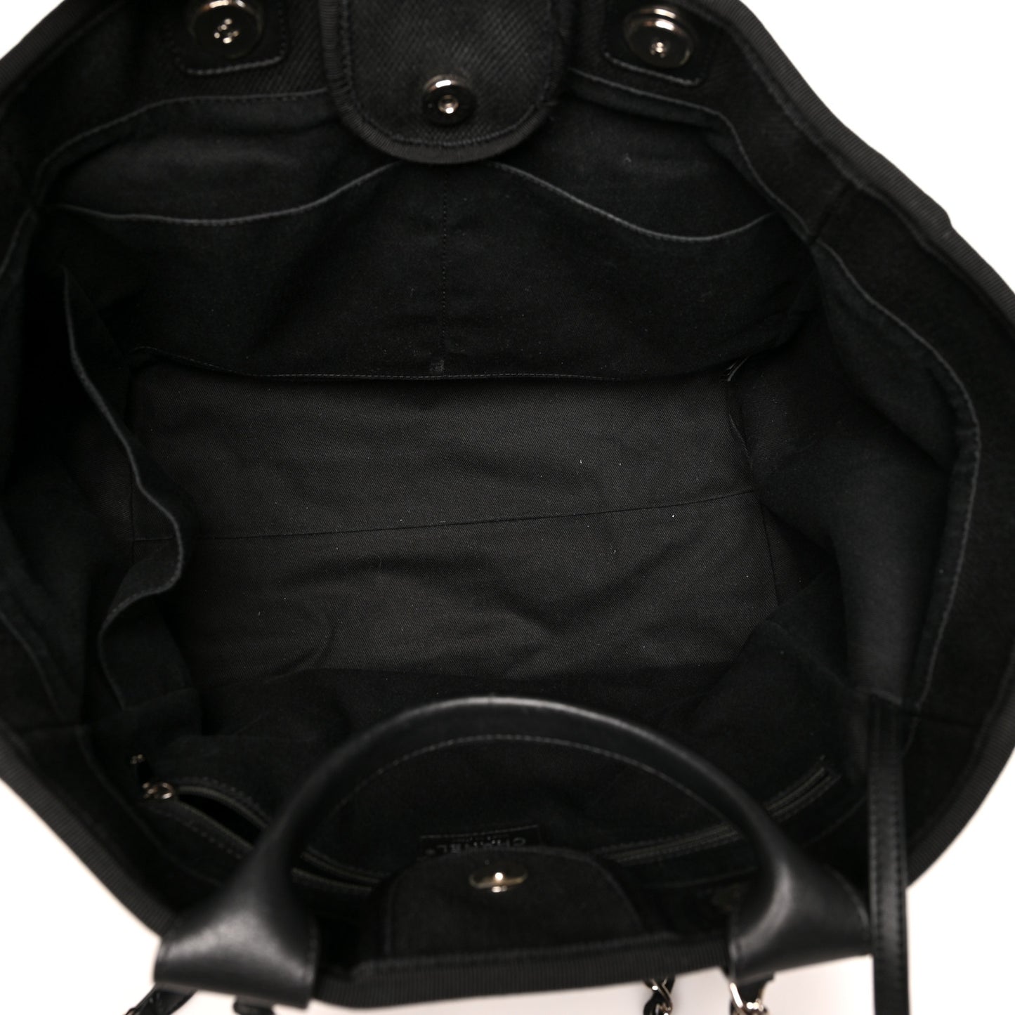 Canvas Pearl Medium Deauville Tote Black