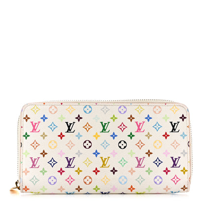 Louis Vuitton Monogram Multicolor Zippy Wallet White Litchi 1 of 9